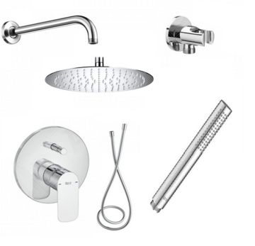 Roca CALA Душ-система за вграждане хром с подвижен душ и душ-пита Ф 30 в ХРОМ