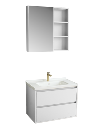 ALUMINA Комплект горен и долен шкаф 60 БЯЛ 