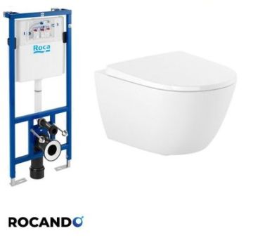 ONA Compact Стенна тоалетна с конструкция Duplo, капак плавно затваряне