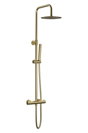 URBAN FLOW двупътна термостатична душ-колона, цвят злато
