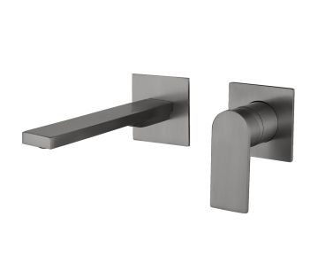 ALPHA едноръковхатков вграден смесител за умивалник, цвят DARK GREY