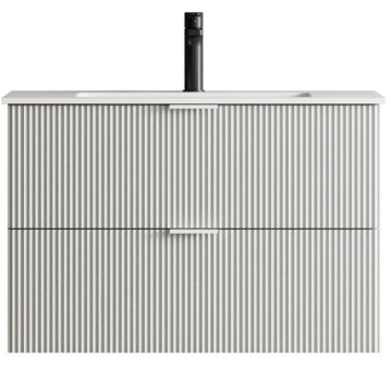 BRISBANE WHITE 80 шкаф за баня с умивалник и две чекмеджета