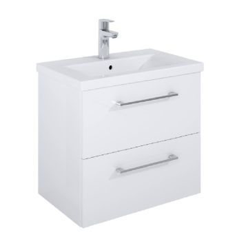 Roca ROMA COMPACT 615мм мебел за баня с умивалник Бял гланц с две чекмеджета