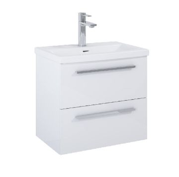 ROCA KWADRO Unik  60см Бял гланц Мебел с две чекмеджета и умивалник 