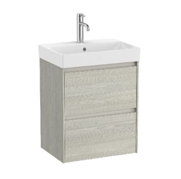 ROCA ONA COMPACT 50 Мебел Unik с две чекмеджета и умивалник Светъл Дъб 