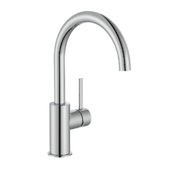 ROCA ONA Смесител за умивалник със странична ръкохватка и клик-клак клапа хром 