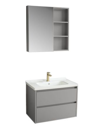 ALUMINA Комплект горен и долен шкаф 60 ТЪМНО СИВ