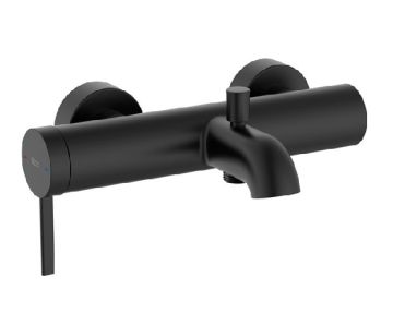 ROCA ONA Стенен смесител за вана-душ с автоматичен превключвател Черен Мат 