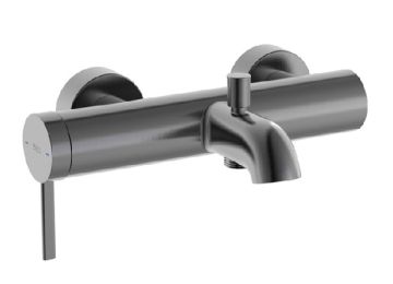 ROCA ONA Стенен смесител за вана-душ с автоматичен превключвател Brushed Graphite 