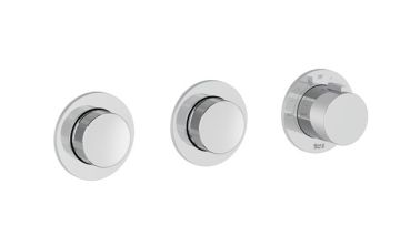 ROCA T-MULTI Вграден термостатичен смесител за душ с два изхода Хром