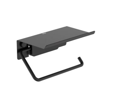 Roca SONATA Държач за тоалетна хартия с полица Черен Мат