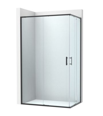 Roca Victoria Plus L2 - с 1 плъзгаща врата + 1 фиксиран панел 120см Черен Мат