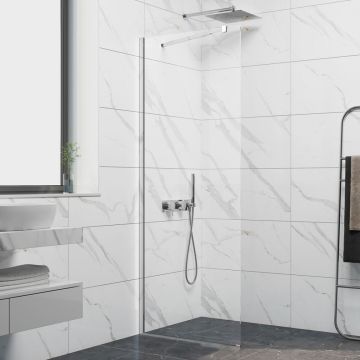 Стационарен душ параван CRISTINA 50×200 см – стъклен walk-in параван за баня с профил хром