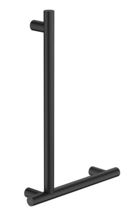 ACCESS Comfort DESIGN Ъглова лява дръжка за баня 90° Черен Мат