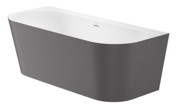 ROCA RAINA Долепена до стената вана от Stonex® 1700 x 750мм Включва click-clack клапа и сифон ОНИКС