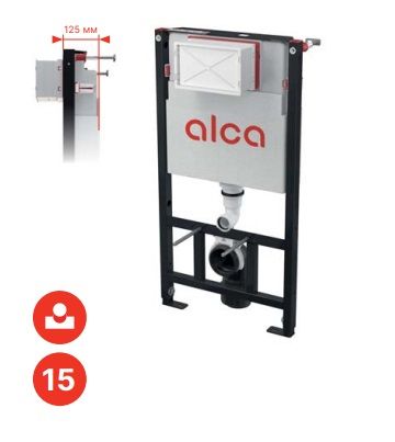 ALCA Структура за вграждане AM101/1000 за окачена тоалетна