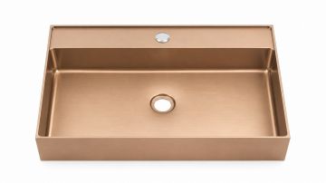 AVENIR Steel Умивалник стенен 58/38/11 ROSE GOLD МАТ PVD с отвор за смесител