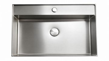 AVENIR Steel Умивалник стенен 58/38/11 HROM MAT PVD с отвор за смесител
