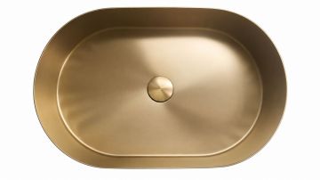 AVENIR Steel Умивалник овал върху плот 55/35/11 ROSE GOLD MAT PVD