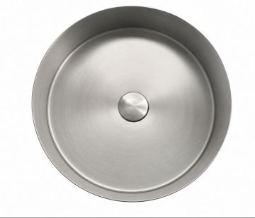AVENIR Steel Умивалник Ф 380 върху плот HROM MAT PVD
