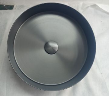 AVENIR Steel Умивалник Ф 380 върху плот GREY MAT PVD