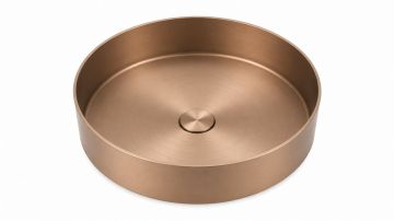 AVENIR Steel Умивалник Ф 380 върху плот ROSE GOLD MAT PVD