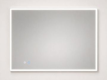 MALAGA Правоъгълно огледало с LED осветление 70х100см рамка БЯЛ МАТ