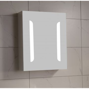 Горен шкаф за баня 4514-55 45×55×14 см, бял, PVC