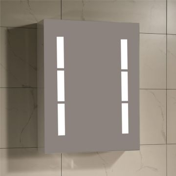 Горен шкаф за баня 5014-65 50×65×14 см, бял, PVC