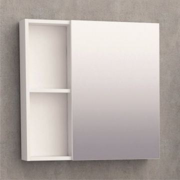 Горен шкаф за баня 6014-60 60×60×14 см, бял, PVC