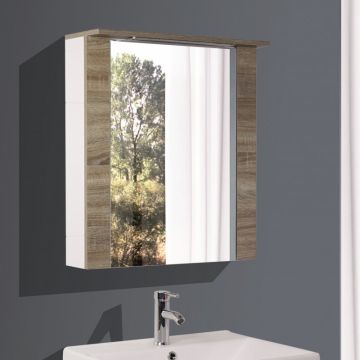 Горен шкаф за баня 6013-70 60×70×13 см, PVC