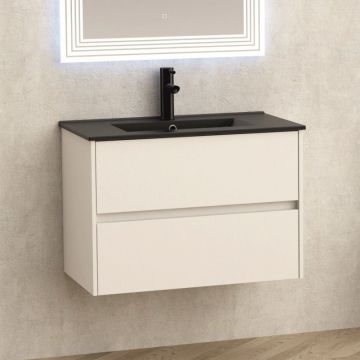 Мебели за баня » ICP 7955 + МИВКА ICC 8066B ЧЕРЕН МАТ