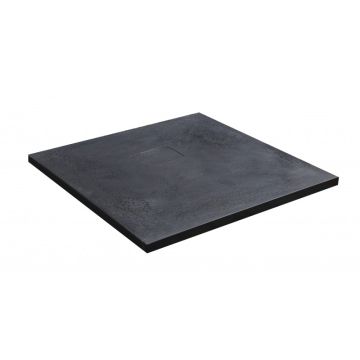 Душ корито Rough 9010RS-3 90×90×4 см, matt dark grey, каменна смола