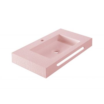 RESIN POLY MARBLE Стенен умивалник 80/46 см, Antique Pink мат, 8046PINK