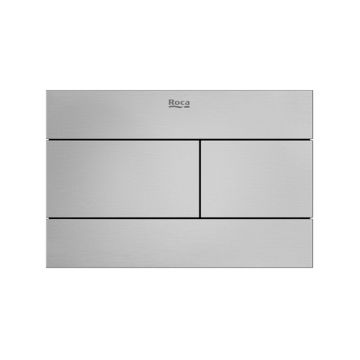 Roca DUPLO S Бутон за вградено казанче PS2 Dual неръждаема стомана, хром мат