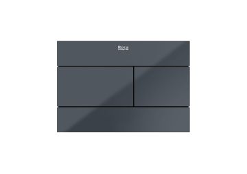 Roca DUPLO S Бутон за вградено казанче PS2 Dual антрацитно стъкло