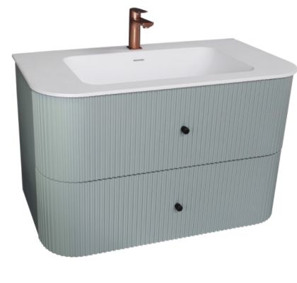 SYDNEY мебел с умивалник 90 с извити релефни чекемджета