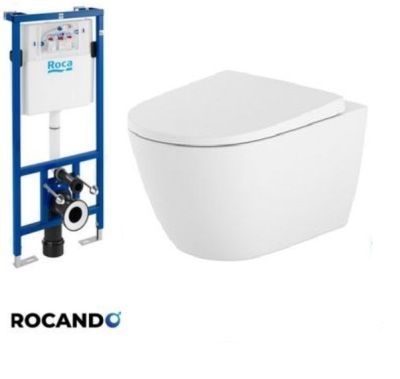 ONA Стенна тоалетна White Matt с конструкция DUPLO, капак плавно затваряне