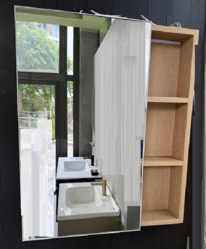 ALUMINA Горен шкаф с осветление 580/600/130 ДЪРВЕСЕН