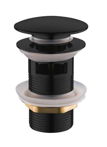 LOTUS Клик клапан, универсален ø 65 с преливник, покритие Черен мат