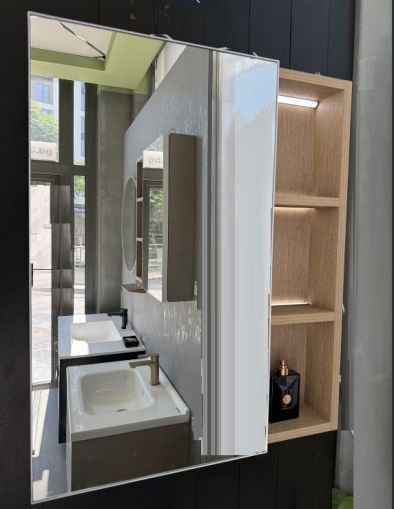 ALUMINA Горен шкаф с осветление 680/600/130 ДЪРВЕСЕН