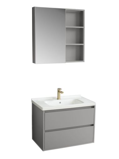 ALUMINA Мебел 60 с умивалник и две чекмеджета  ТЪМНО СИВ