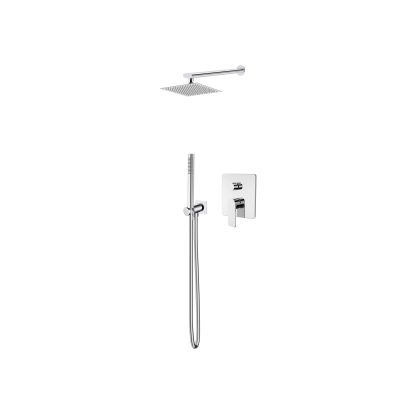 LOTUS SQ Душ-система за вграждане с пита Ф 30 и подвишен душ - Хром