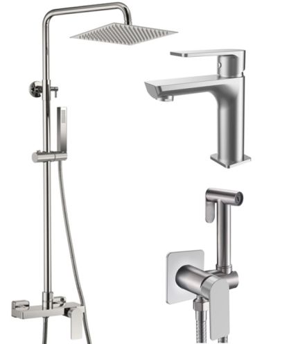 Комплект смесители LOTUS HROM МАТ  душ-колона