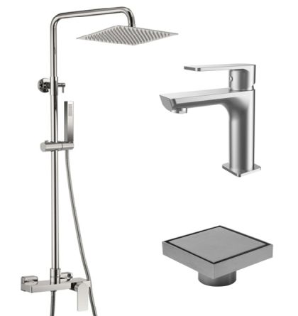 Комплект смесители LOTUS HROM МАТ и сифон