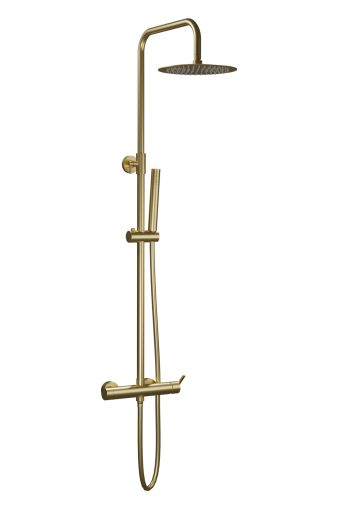 URBAN FLOW двупътна душ-колона  с ръкохватка, цвят матирано злато