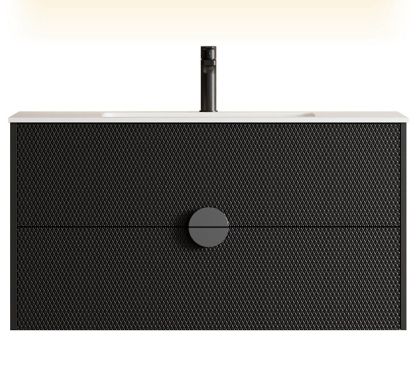 HOBART BLACK мебел с умивалник 90 и две релефни чекмеджета