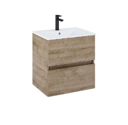 Cube-N ROCA Дъб 55см базов модул с две чекмеджета и умивалник