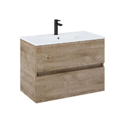 Cube-N ROCA мебел с умивалник и две чекемджета ДЪБ 80см