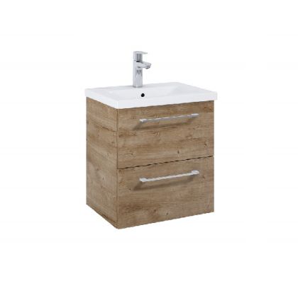 Roca ROMA COMPACT 515мм мебел за баня с умивалник Дъб  с две чекмеджета 